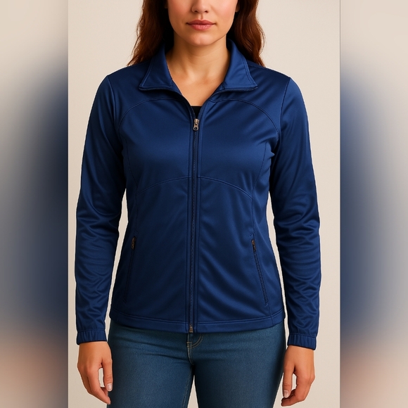 NWT Antigua Women’s Performance Jacket - Stylish Blue Athletic Wear L - Picture 2 of 9